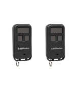 Liftmaster 890Max Mini Key Chain Garage Door Opener Remote 2Pk Black With Grey Buttons