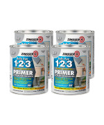 Zinsser 2862584Pk Bulls Eye 123 All Surface Primer Quart Gray 4 Pack