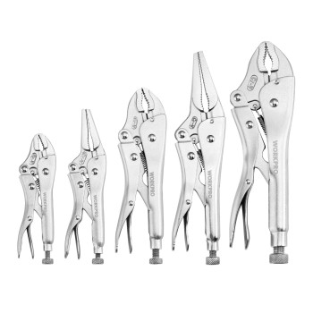 Workpro 5Piece Locking Pliers Set Pliers Tool Set Vice Grips With Chromevanadium Steel 5710 Inch Curved Jaw Pliers 659