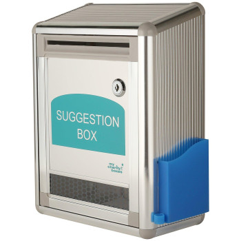 Mcb Aluminum Metal Office Suggestion Ballot Box Charity Collection Donation Box Mail Box With Window Comment Box With Pen And Sh