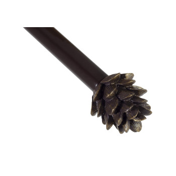 Urbanest Pinecone Adjustable Window Treatement Single Curtain Rod 4884 Oil Rubbed Bronze Orb