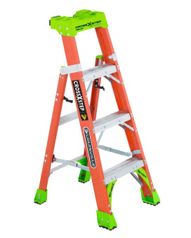 Louisville Ladder 12Foot Fiberglass Cross Step Ladder 300Pound Load Capacity Type Ia Fxs1512