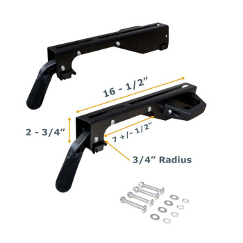 Powertec Mt4000Mba Miter Saw Stand Mounting Brackets Set Of 2 Fits Ryobi Black And Decker Craftsman And Kobalt Miter Saw St