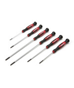 Steelman Precision Steel Shaft 6Piece Long Electronics Screwdriver Set Variety Of Slottedphillips Sizes Swivelhead Magneti