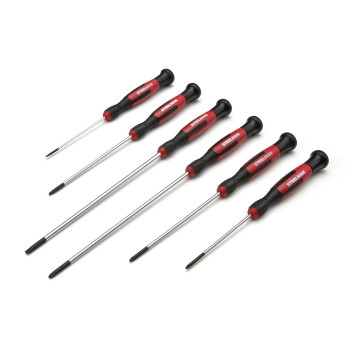 Steelman Precision Steel Shaft 6Piece Long Electronics Screwdriver Set Variety Of Slottedphillips Sizes Swivelhead Magneti