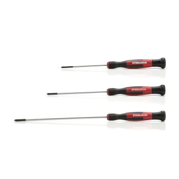 Steelman Precision Steel Shaft 6Piece Long Electronics Screwdriver Set Variety Of Slottedphillips Sizes Swivelhead Magneti