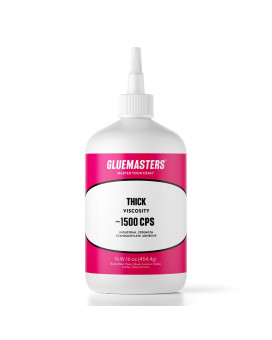 Glue Masters Pro Line 16 Oz Professional Grade Cyanoacrylate Ca Super Glue By Glue Masters Thick 1500 Cps Viscosity Adhe