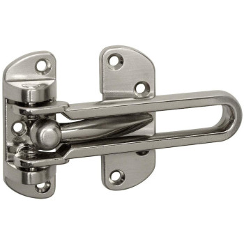 Designers Impressions Satin Nickel Swing Bar Door Security Guard 53553