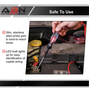 Abn Wire Piercing Circuit Tester Led Test Light 61224V Automotive Probe Tool Electric Trailer Wiring Diagnosis