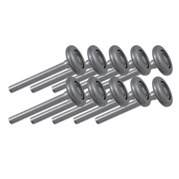 Ideal Security Sk7171 Garage Door Rollers 2 Inch Wheels With 10 Ballbearings 4 Inch Stem 10 Pack Durable Steel