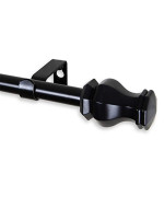 Rod Desyne Home Decorative Emelia Curtain Rod 84120 Black