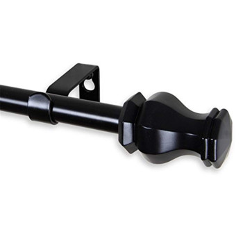 Rod Desyne Home Decorative Emelia Curtain Rod 84120 Black