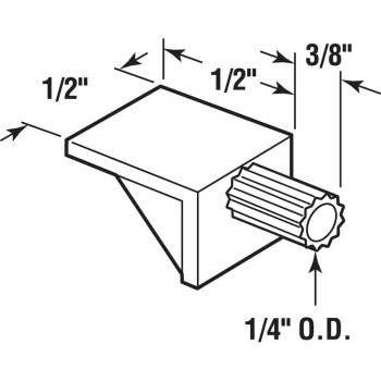 Primeline U 10144 14 In Clear Plastic 5 Lbs 8Pack Shelf Support Peg