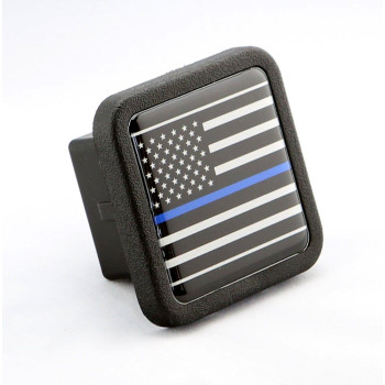 Everhitch Reflective Us Usa Flag Trailer Hitch Cover Tube Plug Insert Fits 2 Receivers Black White Flag With Thin Blue Lin