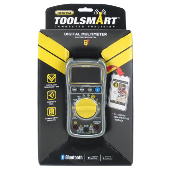 General Tools Ts04 Toolsmart Bluetooth Connected Digital Multimeter Autoranging With Ncv Detector Cat Iii 600V Safety Rated