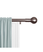 Maytex Smart Measuring Easy Install Drapery Window Rod Ball Finial 48 To 120 In Oil Rubbed Bronze