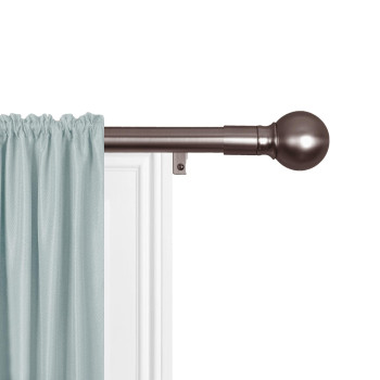 Maytex Smart Measuring Easy Install Drapery Window Rod Ball Finial 48 To 120 In Oil Rubbed Bronze