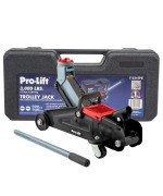 Prolift F2315Pe Grey Hydraulic Trolley Jack Car Lift With Blow Molded Case3000 Lbs Capacity 12 Inch Black