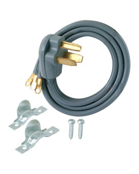 Eastman 61252 3Prong Electric Dryer Cord 30 Amps 10 Ft Length Grey