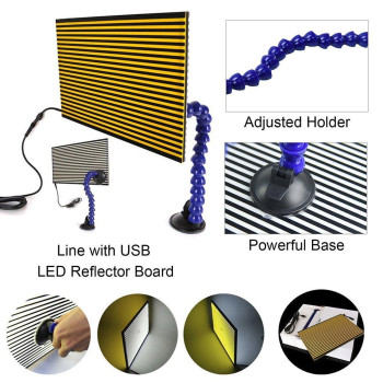 Whdz Led Double Panel Strip Line Board Paintless Dent Repair Tool Kit Lamp Reflective Borde 5V Usb Lamp Board