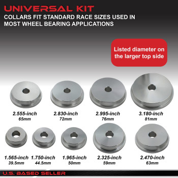 Abn Bearing Race And Seal Bush Driver Set With Carrying Case Master Universal Kit For Automotive Wheel Bearings