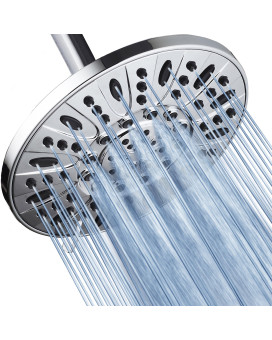 Aquadance Chrome High Pressure 6Setting 7 Rainfall Shower Head Tested To Meet Us Quality Standards Angleadjustable With