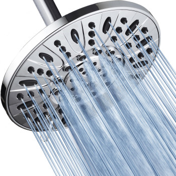 Aquadance Chrome High Pressure 6Setting 7 Rainfall Shower Head Tested To Meet Us Quality Standards Angleadjustable With