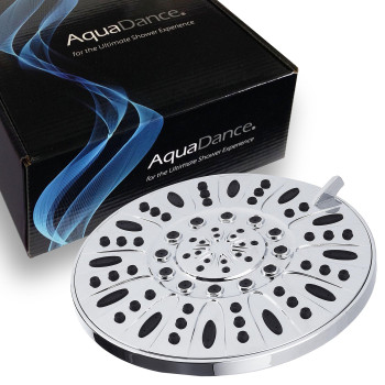 Aquadance Chrome High Pressure 6Setting 7 Rainfall Shower Head Tested To Meet Us Quality Standards Angleadjustable With