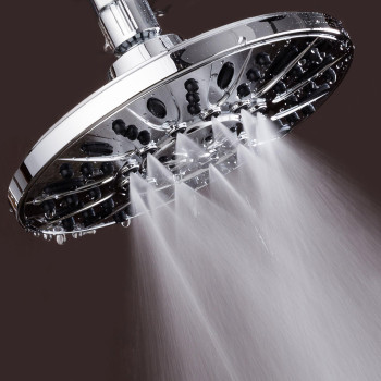 Aquadance Chrome High Pressure 6Setting 7 Rainfall Shower Head Tested To Meet Us Quality Standards Angleadjustable With