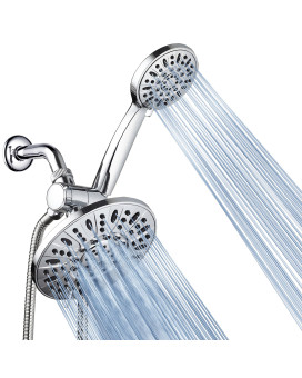 Aquadance 7 Premium High Pressure 3Way Rainfall Combo For The Best Of Both Worlds Enjoy Luxurious Rain Showerhead And 6Set