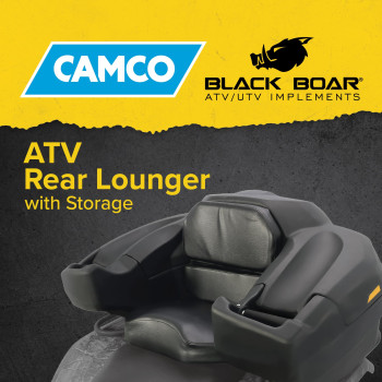 Black Boar Atv Rear Storage Box And Lounger Features Over 22 Cubic Ft Of Storage Space Adjustable Latches Includes Stainl