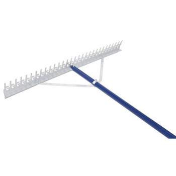 Extreme Max 30054095 36 Commercialgrade Screening Rake For Beach And Lawn Care With 66 Handle Silver