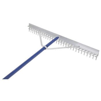 Extreme Max 30054095 36 Commercialgrade Screening Rake For Beach And Lawn Care With 66 Handle Silver