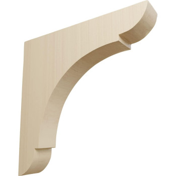 Ekena Millwork Bktw01X10X10Olrwcase6 Large Olympic Wood Wood Brackets 1 34W X 10D X 10H 6Pack Rubberwood