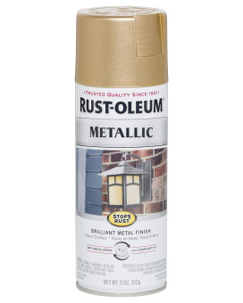 Rustoleum 286524 Stops Rust Metallic Spray Paint Warm Gold 11 Ounce Pack Of 1