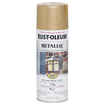 Rustoleum 286524 Stops Rust Metallic Spray Paint Warm Gold 11 Ounce Pack Of 1