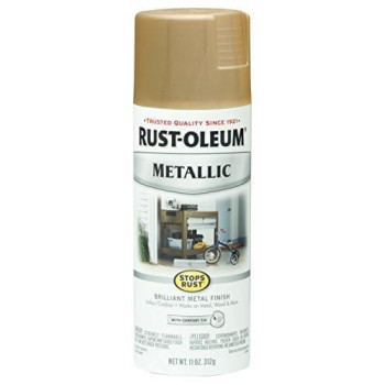 Rustoleum 286524 Stops Rust Metallic Spray Paint Warm Gold 11 Ounce Pack Of 1