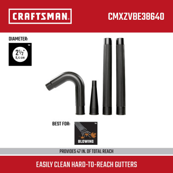 Craftsman Cmxzvbe38640 212 In 4Piece Wetdry Vacuum Gutter Cleaning Kit For Shop Vacuums