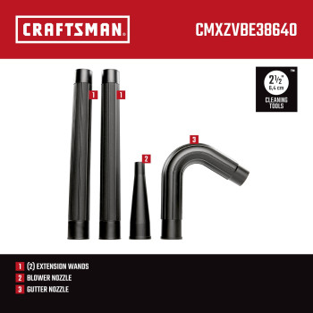 Craftsman Cmxzvbe38640 212 In 4Piece Wetdry Vacuum Gutter Cleaning Kit For Shop Vacuums