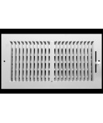 Hvac Premium 14 X 10 2Wayvertical Air Supply Grille Vent Cover Diffuser Flat Stamped Face White Outer Dimensions