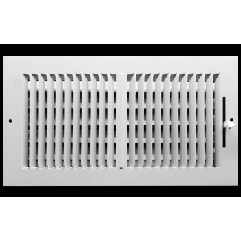 Hvac Premium 14 X 10 2Wayvertical Air Supply Grille Vent Cover Diffuser Flat Stamped Face White Outer Dimensions