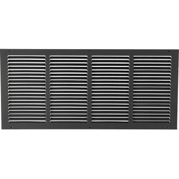 Hvac Premium 24 X 6 Steel Return Air Grilles Sidewall And Ceiling Hvac Duct Cover Black Outer Dimensions 2575W X