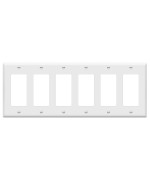 Enerlites Decorator Light Switch Or Receptacle Outlet Wall Plate Size 6Gang 450 X 1181 Polycarbonate Thermoplastic 8836