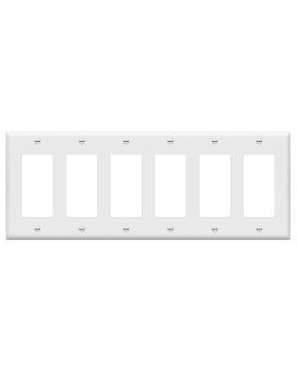 Enerlites Decorator Light Switch Or Receptacle Outlet Wall Plate Size 6Gang 450 X 1181 Polycarbonate Thermoplastic 8836