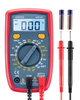 Astroai Digital Multimeter Tester 2000 Counts With Dc Ac Voltmeter And Ohm Volt Amp Meter Measures Voltage Current Resistance