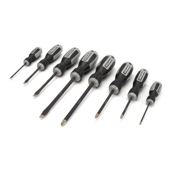 Steelman 8Piece Diamond Tip Screwdriver Set Variety Of Slotted And Phillips Sizes Magnetized Tips Durable Steel Rustresist