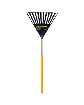 True Temper 2914912 Clog Free Poly Leaf Rake With 48 In Hardwood Handle With Cushion Grip 24 Inch