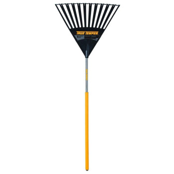 True Temper 2914912 Clog Free Poly Leaf Rake With 48 In Hardwood Handle With Cushion Grip 24 Inch