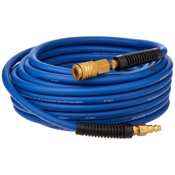 Estwing E1450Pvcr 14 X 50 Pvc Rubber Hybrid Air Hose With Brass 14 Npt Industrial Fitting And Universal Quick Connect C