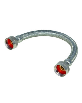 Eastman 12 Inch Steam Dryer Adapter Hose 34 X 34 Inch Fht Supply Hose Line With Nickelplated Brass Nuts Braided Stainless S